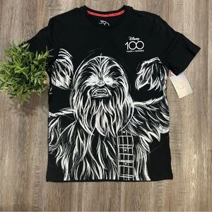 Disney 100th Anniversary Chewbacca Strong Official Gray Graphic T-Shirt Women M